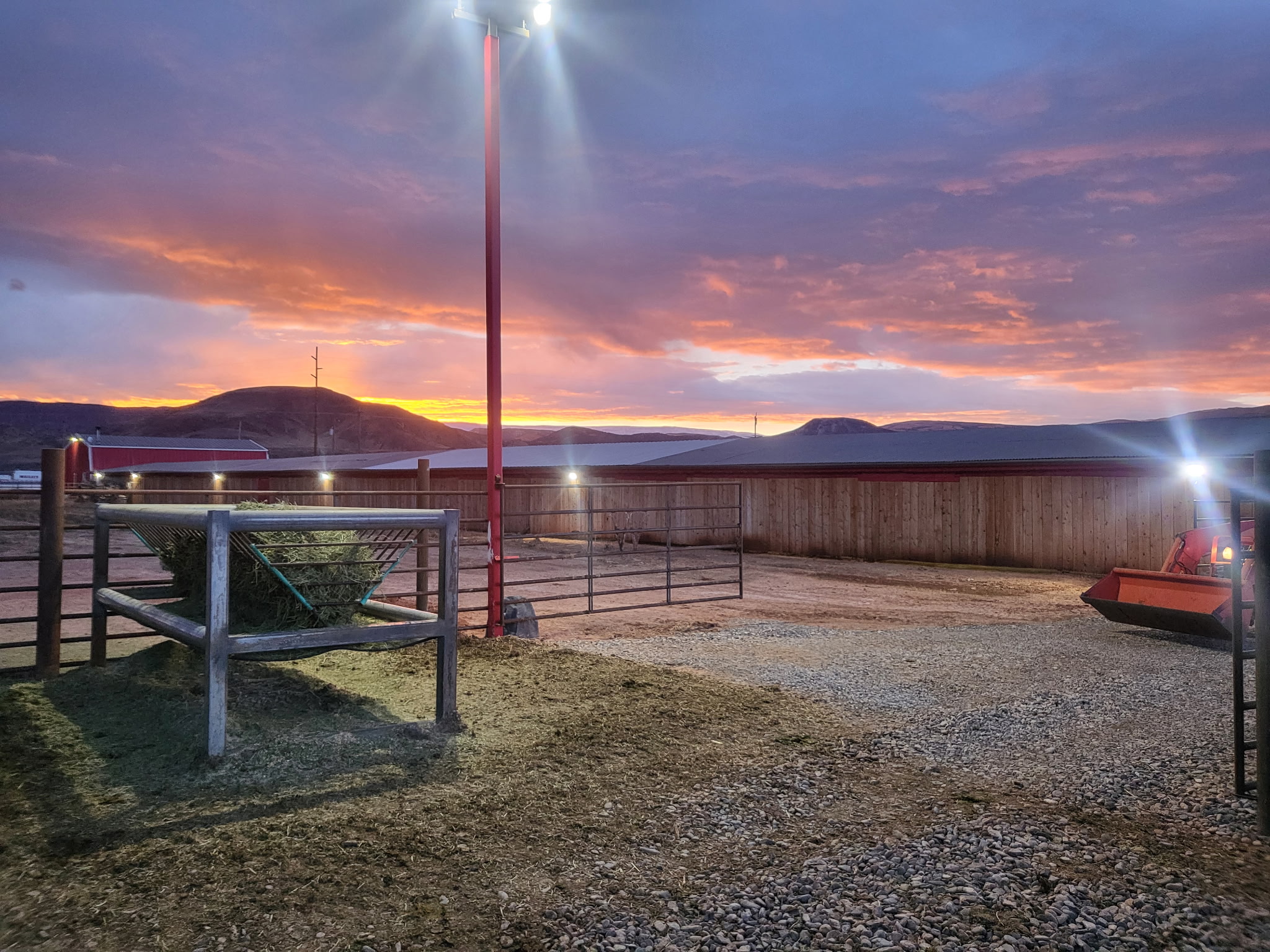 golden hour photo of the ranch entrance